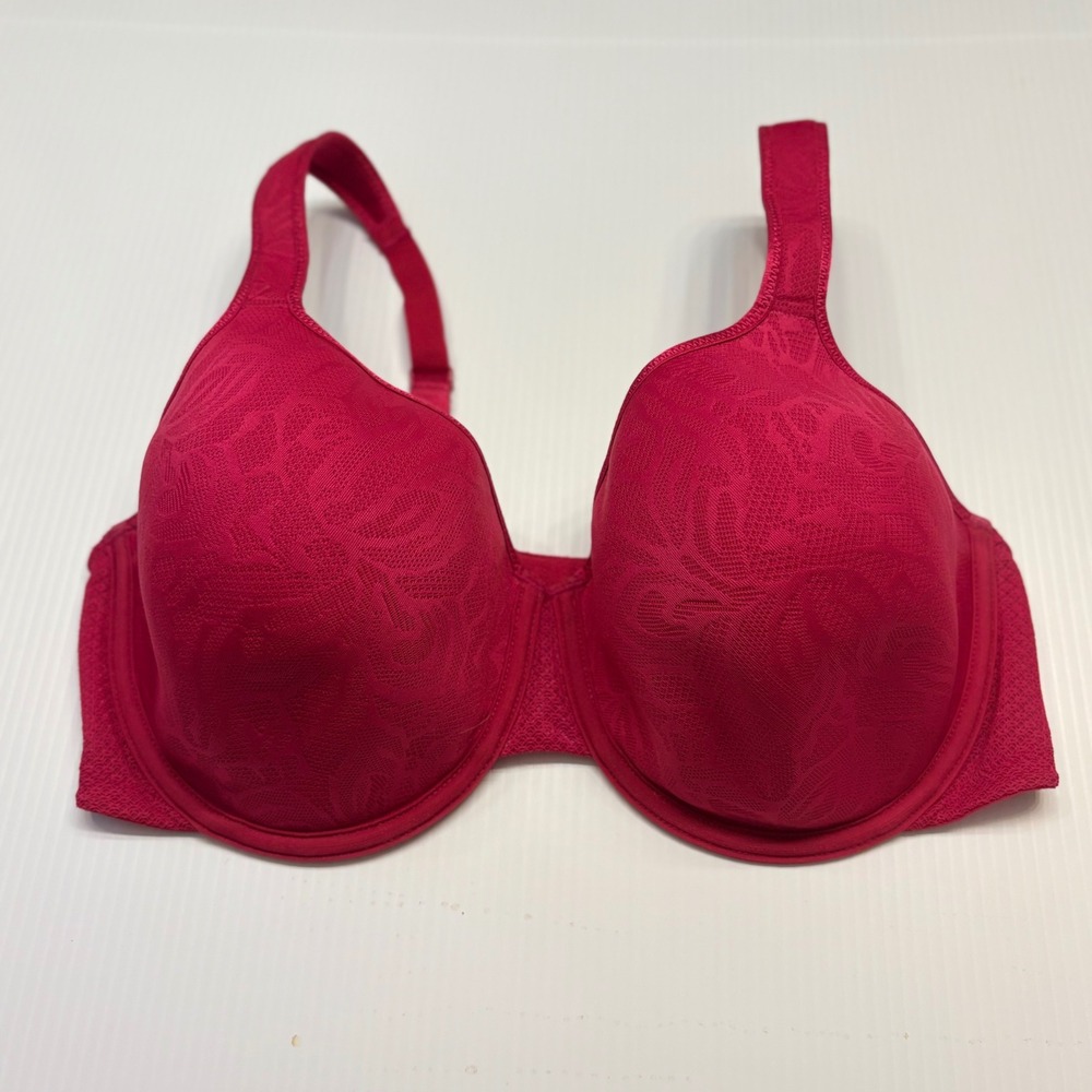 Wacoal Awareness Contour Underwire Bra Women 38D Pink Floral Jacquard 853367 NEW